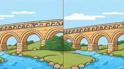 Kamu Orang yang Sangat Fokus? Coba Temukan 3 Perbedaan di Gambar Jembatan dalam Waktu 16 Detik!