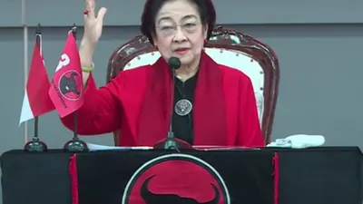 Pidato Megawati saat memperingati HUT ke 51 PDIP