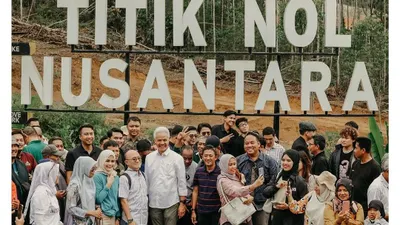 Dalam kunjunganya itu, Ganjar Pranowo menegaskan bahwa dirinya telah berkomitmen akan terus melanjutkan pembangunan IKN Nusantara.