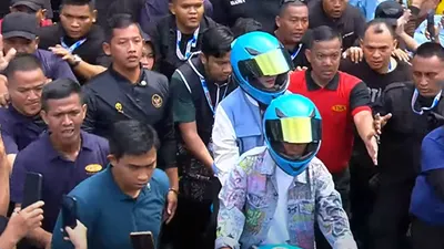 Hadir Kampanye Akbar di GBK Jakarta, Gibran dan Selvi Ananda Menggunakan Motor Listrik Ini