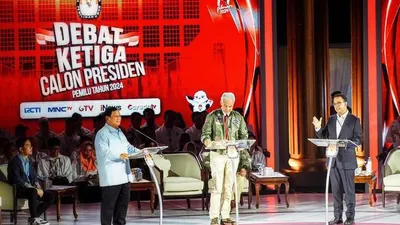 Ketiga Capres yaitu Prabowo Subianto, Ganjar Pranowo dan Anies Baswedan