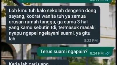 Warganet dibuat gregetan dengan beredarnya percakapan (chat) sepasang pria dan wanita melalui aplikasi WhatsApp.