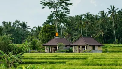 Ilustrasi traveling di tempat sunyi.
