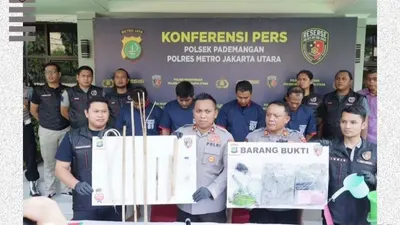 Polsek Pademangan tahan 4 orang satpam Taman Impian Jaya Ancol yang menganiaya Hasanudin hingga tewas