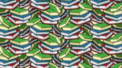 Tes IQ Mencari Pensil di Tumpukan Buku