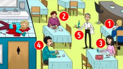 Tes IQ: Siapa Pembunuh Wanita di Restoran? Temukan dalam Waktu 15 Detik!
