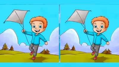 Tes IQ: Suka Teka-teki? Coba Temukan 3 Perbedaan pada Gambar Anak Bermain Layangan Ini, Uji Kemampuan Observasi