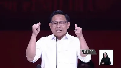 Potongan gambar Cawapres nomor urut satu, Muhaimin Iskandar atau Cak Imin