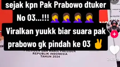Viral Video Surat Suara Pilpres 2024 Nomor Urut O2 dan 03 Tertukar Fotonya, Akun Gerindra Buka Suara