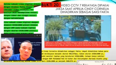 Rismon Sianipar menyebut bahwa para jaksa menggunakan video CCTV rekayasa pada saat saksi fakta dihadirkan di sidang tanggal 20 Juli 2016.