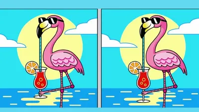 Tes IQ: Temukan 3 Perbedaan pada Gambar Flamingo Berkacamata Ini