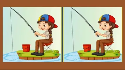 Tes IQ: Seberapa Tajam Analisamu? Temukan 5 Perbedaan pada Gambar Wanita sedang Memancing