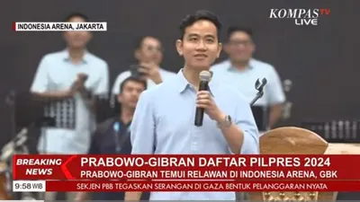 Pidato Perdana Gibran Rakabuming Raka sebagai Cawapres: Tenang Saja Pak Prabowo, Saya Sudah di Sini