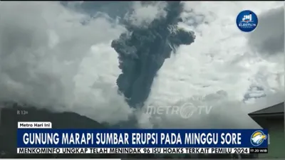 Bertatus Waspada! 75 Pendaki Berada di Lokasi Gunung Marapi Saat Erupsi, 11 Pendaki Tewas