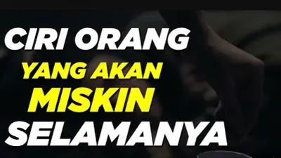 Illustrasi. Ciri orang yang akan miskin selamanya 