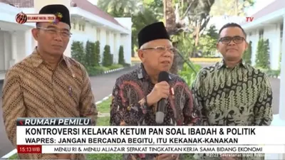Tanggapi Kelakar Ketum PAN Zulhas Soal Ibadah, Wapres Ma&rsquo;ruf Amin: Jangan Kekanak-kanakan
