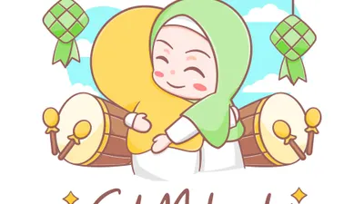 Illustrasi Eid Mubarak 2024