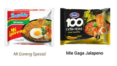 Perbandingan Antara Mie Gaga VS Indomie
