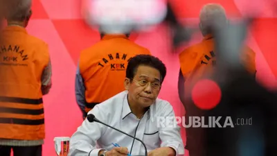Wakil Ketua KPK Johanis Tanak di Gedung KPK Merah Putih, Jakarta Selatan, Senin (8/5/2023).