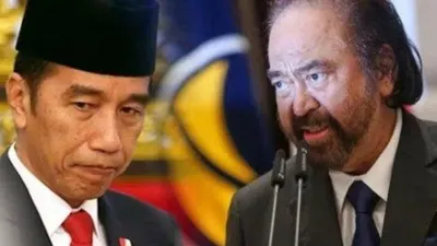 Ketua Umum Partai NasDem Surya Paloh bertemu secara mendadak dengan Presiden Joko Widodo (Jokowi) di Istana Merdeka,&nbsp;Minggu malam (18/2/2024).