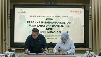 bank bjb dan Telkomsel Tandatangani MoU Kerjasama Layanan Perbankan dan Telekomunikasi