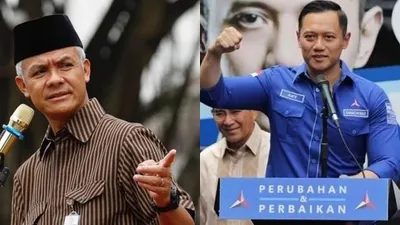 Kolase Ganjar Pranowo dan Agus Harimurti Yudhoyono.