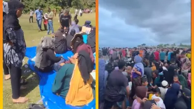 Warga Aceh usir pengungsi Rohingya karena sudah lebih dari 1487 Pengungsi Rohingya Terus Berdatangan, UNHCR Beri Peringatan, Kemlu Tegaskan Indonesia.. (Kolase foto: Twitter.com/Heraloebss).