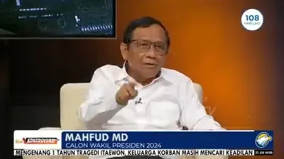Mahfud MD sempat emosi saat dirinya disinggung soal jadi petugas Partai oleh Andy F Noya (Kick Andy).