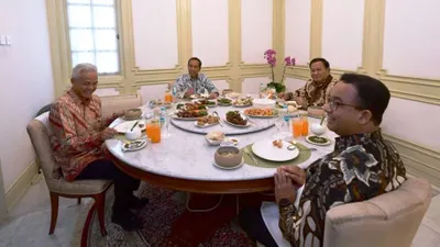 Usai Makan Siang dengan Jokowi, Ini yang Disampaikan Prabowo, Anies, dan Ganjar