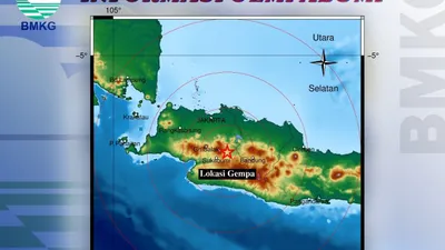 Gempa Berkekuatan 2,6 Magnitudo Terjadi di Cianjur Selasa Sore