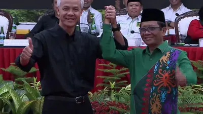 Mahfud MD dan Ganjar Pranowo (Tangkap layar YouTube PDI Perjuangan)