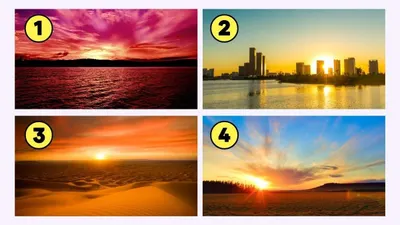 Pilih salah satu gambar sunset pada tes kepribadian ini, kemudian cari tahu bagaimana watak dan karakter aslimu.