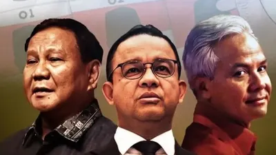 Prabowo Subianto, Anies Baswedan dan Ganjar Pranowo.