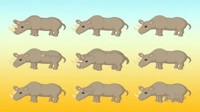 Tes IQ: Temukan Berapa Banyak Badak yang Kamu Lihat di Gambar Ini