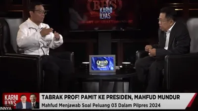 Mahfud MD Blak-blakan kepada Karni Ilyas 3 Hal Ini yang Disampaikan ke Jokowi Saat Mundur dari Jabatan Menkopolhukam 