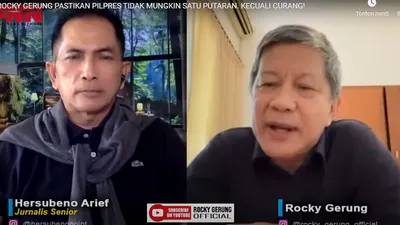 Rocky Gerung dan Hersubeno Arief  menyoal 1 putaran pilpres penuh kecurangan 