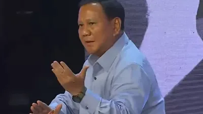 Prabowo Subianto joget saat debat capres