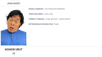 Keikutsertaan Alfiansyah Bustami atau Komeng dalam pemilu Dewan Perwakilan Daerah membuat warganet langsung terperanjat.