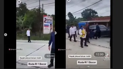 Istana Buka Suara Viral Ban Mobil Presiden Jokowi Diduga Bocor Kala Kunjungan ke Grobogan Jawa Tengah 