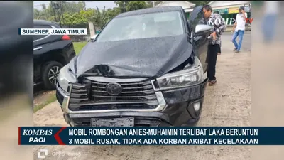 Mobil Rombongan Anies-Muhaimin Kecelakaan di JIS 