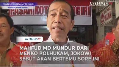 Jokowi Bocorkan Pertemuannya dengan Mahfud MD: Nanti Sore Mungkin Ketemu, Soal Pengunduran Diri? 