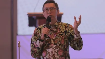 Sekretaris LPS Dimas Yuliharto di Forum Talk Show &ldquo;How To Manage Crisis Communication in Banking Industry&rdquo; yang merupakan rangkaian acara LPS Banking Award 2023, dihelat di Jakarta, Selasa (12/9/2023). 
