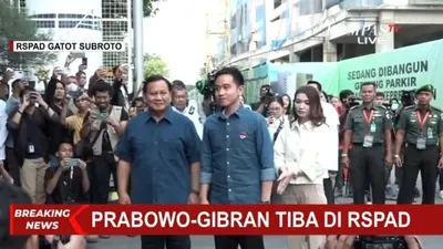Prabowo Subianto dan Gibran Rakabuming tes kesehatan di RSPAD