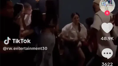 Tangkapan layar video Nagita Slavina joget saat party