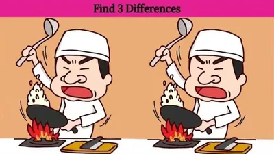 Tes Penglihatan: Temukan 3 Perbedaan Pada Gambar Chef Memasak Dalam 15 Detik!