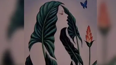 Sebagian orang mungkin akan melihat objek seorang wanita terlebih dahulu, sebagian lagi bisa jadi melihat objek daun terlebih dahulu.