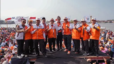 Senam Bareng Warga Palembang Anies Baswedan Sebut Diusung PKS Sehat, Kode Koalisi Makin Lengket