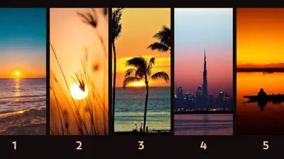Masing-masing tempat sunset di atas bisa mencerminkan kepribadian seseorang.