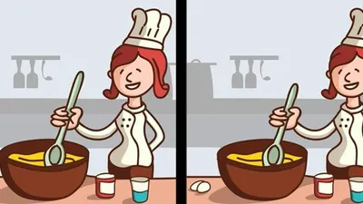 Tes IQ: Ada 3 Perbedaan pada Gambar Koki yang Sedang Memasak Ini, Bisakah Kamu Menemukannya? Yuk Fokuskan Mata