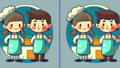 Tes IQ: Temukan 3 Perbedaan dalam Gambar Pasangan Koki Ini, Asah Kemampuan Observasi Kamu